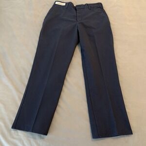 Softwear Pants Mens 32x28 Navy Chino Workwear Flat Front Straight Leg Uniform